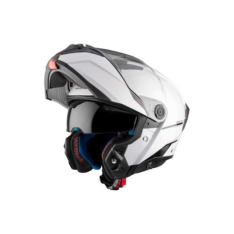 CASCO MT HELMETS ATOM 2 SV SOLID A0 BLANCO BRILLO