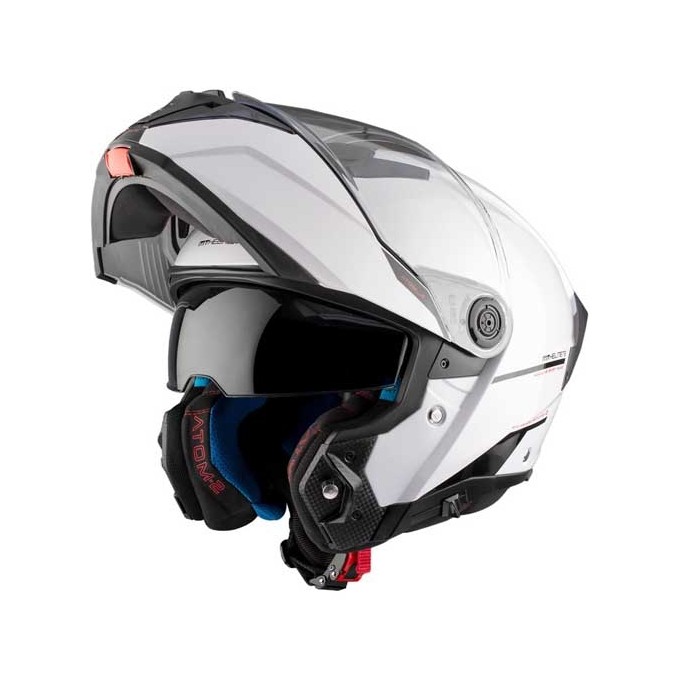 CASCO MT HELMETS ATOM 2 SV SOLID A0 BLANCO BRILLO