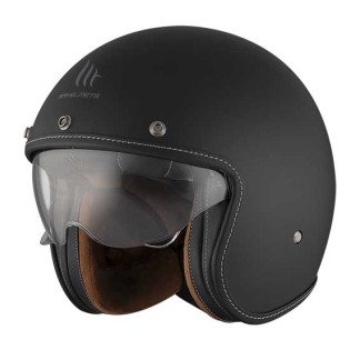 CASCO MT HELMETS JET LE MANS 2 SV S SOLID A1 NEGRO MATE