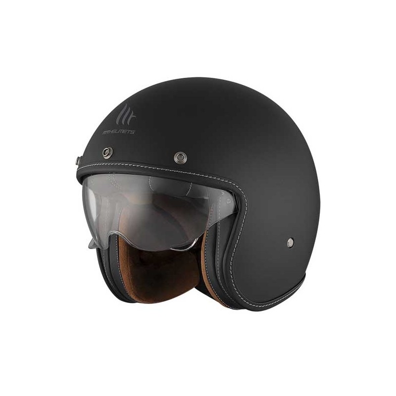CASCO MT HELMETS JET LE MANS 2 SV S SOLID A1 NEGRO MATE