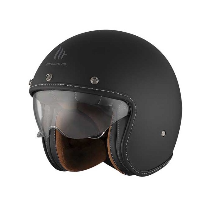 CASCO MT HELMETS JET LE MANS 2 SV S SOLID A1 NEGRO MATE