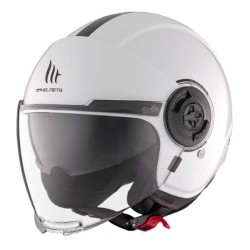 CASCO MT HELMETS JET VIALE SV S SOLID A0 BLANCO BRILLO