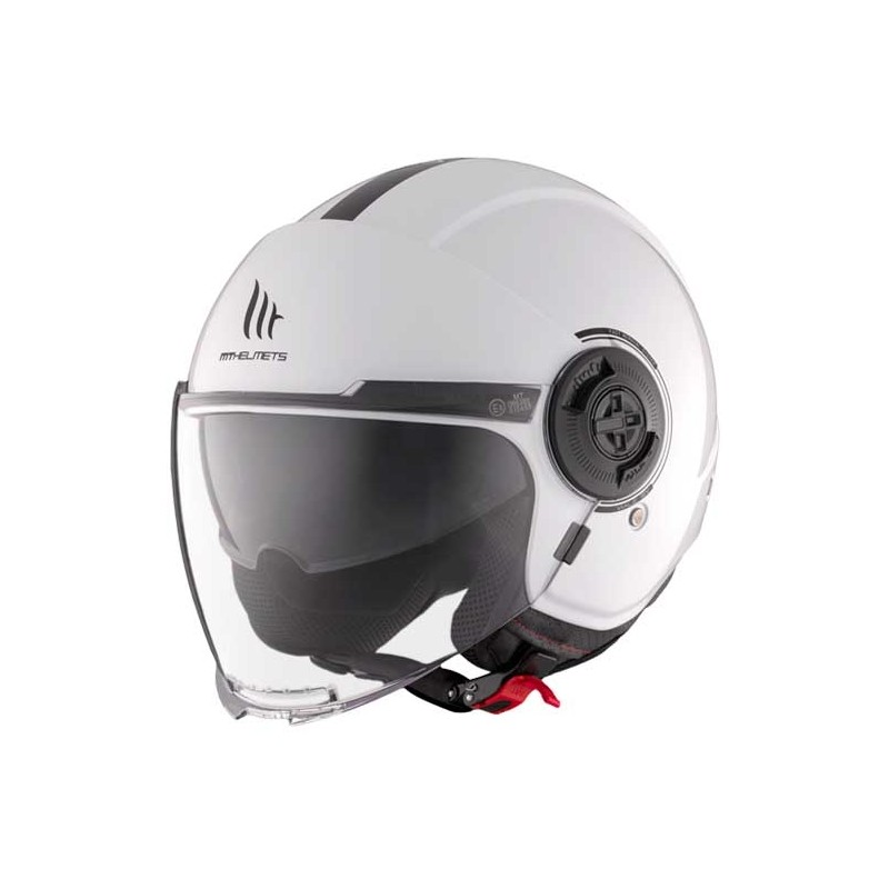 CASCO MT HELMETS JET VIALE SV S SOLID A0 BLANCO BRILLO