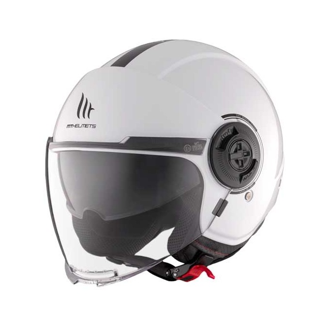 CASCO MT HELMETS JET VIALE SV S SOLID A0 BLANCO BRILLO
