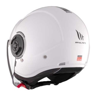 CASCO MT HELMETS JET VIALE SV S SOLID A0 BLANCO BRILLO