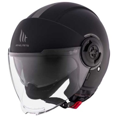 CASCO MT HELMETS JET VIALE SV S SOLID A1 NEGRO MATE