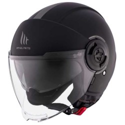 CASCO MT HELMETS JET VIALE SV S SOLID A1 NEGRO MATE