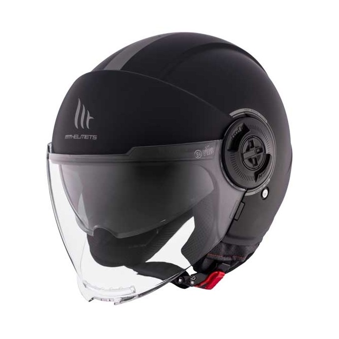 CASCO MT HELMETS JET VIALE SV S SOLID A1 NEGRO MATE