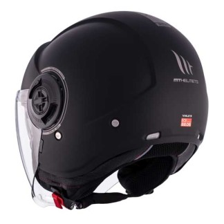 CASCO MT HELMETS JET VIALE SV S SOLID A1 NEGRO MATE