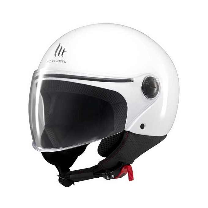 CASCO MT HELMETS JET STREET S SOLID A0 BLANCO BRILLO