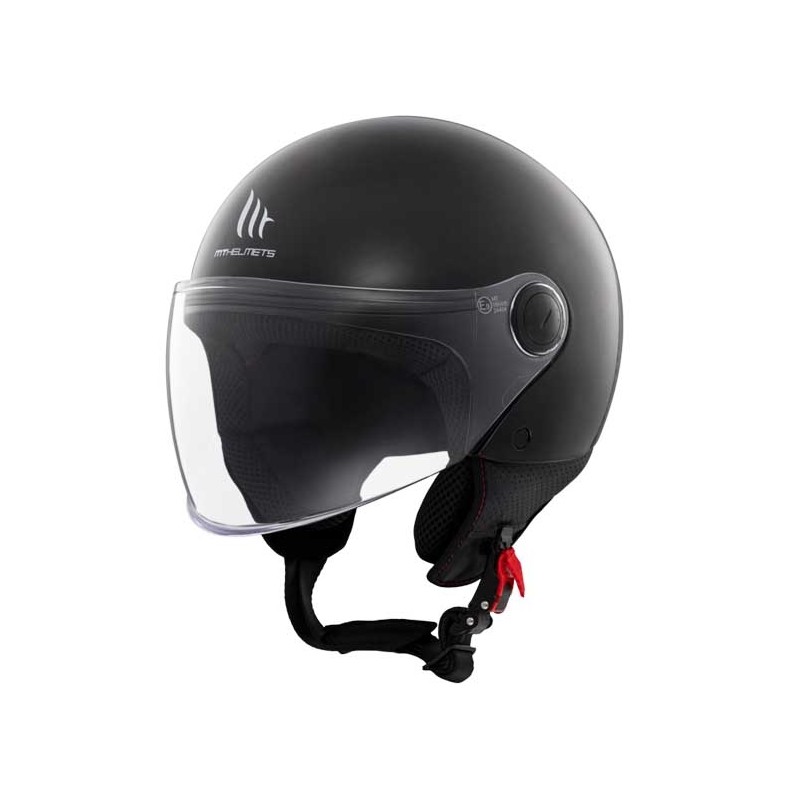 CASCO MT HELMETS JET STREET S SOLID A1 NEGRO BRILLO