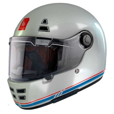 CASCO INTEGRAL MT HELMETS JARAMA SV SOLID A7 BLANCO BRILLO