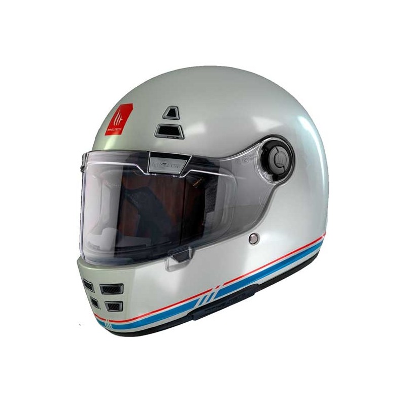 CASCO INTEGRAL MT HELMETS JARAMA SV SOLID A7 BLANCO BRILLO
