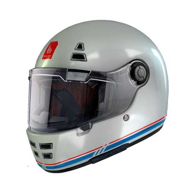 CASCO INTEGRAL MT HELMETS JARAMA SV SOLID A7 BLANCO BRILLO