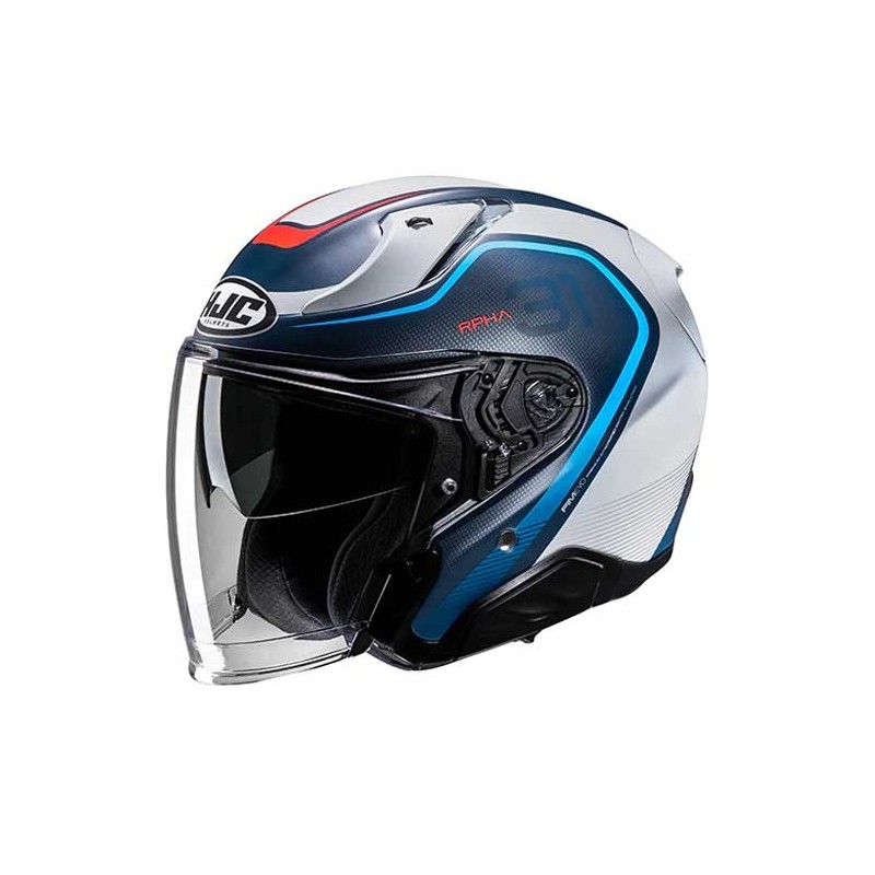 CASCO JET HJC RPHA 31 KOUV AZUL / ROJO