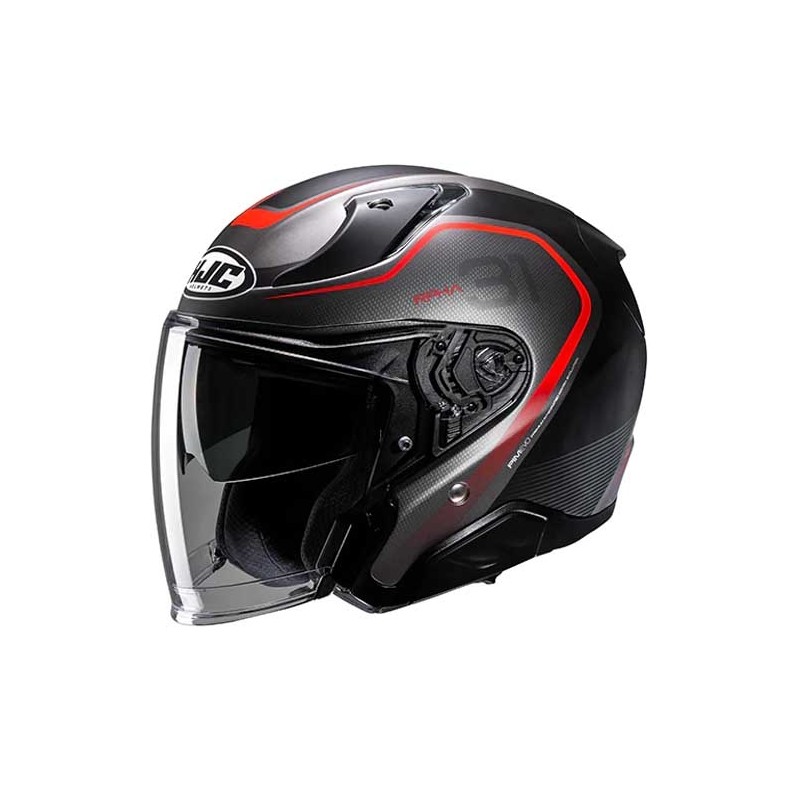 CASCO JET HJC RPHA 31 KOUV NEGRO / ROJO