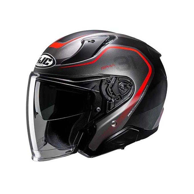 CASCO JET HJC RPHA 31 KOUV NEGRO / ROJO
