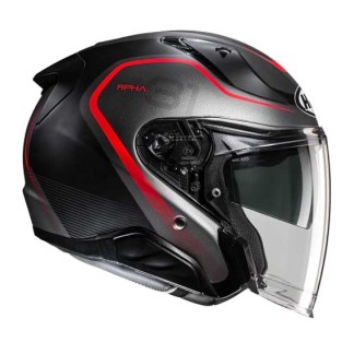 CASCO JET HJC RPHA 31 KOUV NEGRO / ROJO