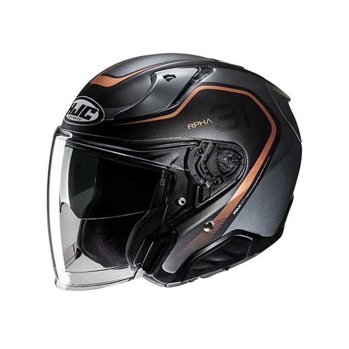 CASCO JET HJC RPHA 31 KOUV NEGRO / DORADO