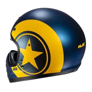 CASCO HJC V60 NYX AZUL / AMARILLO