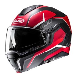 CASCO MODULAR  HJC I100 LORIX NEGRO / ROJO