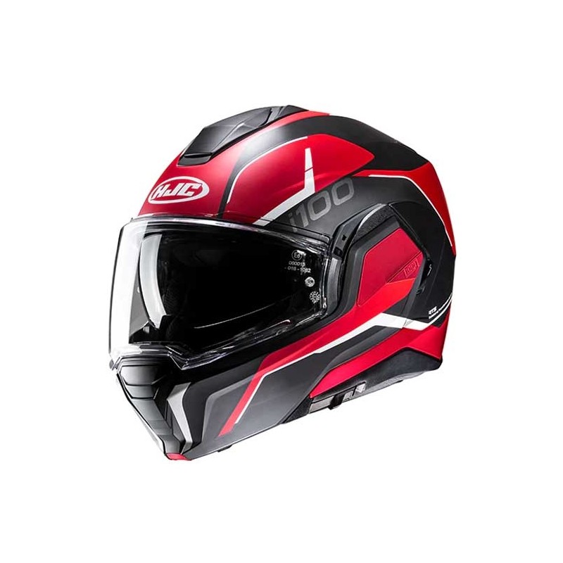 CASCO MODULAR  HJC I100 LORIX NEGRO / ROJO