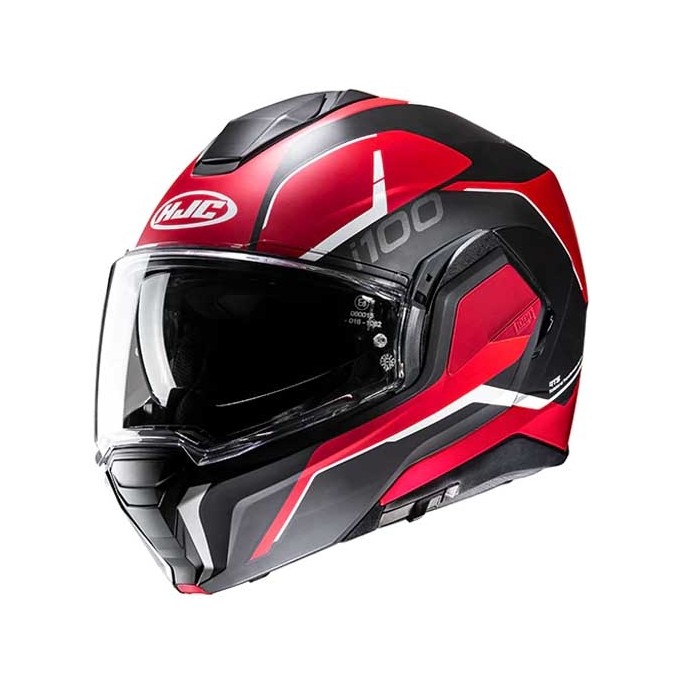 CASCO MODULAR  HJC I100 LORIX NEGRO / ROJO