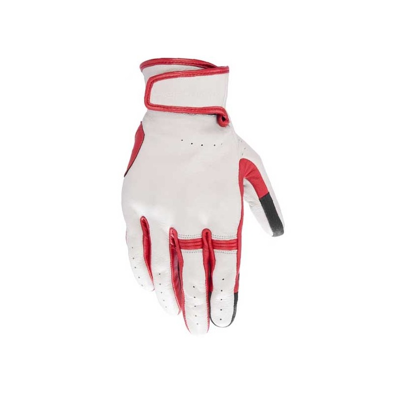 GUANTES ALPINESTARS DYNO LEATHER ECRU RUBY RED