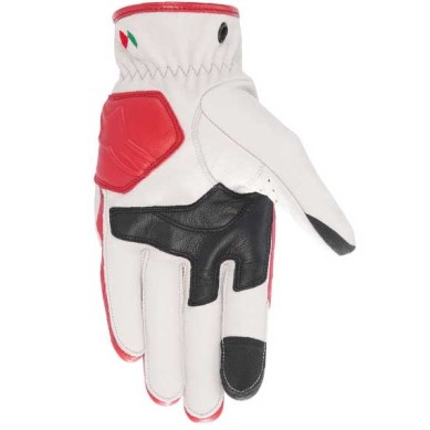 GUANTES ALPINESTARS DYNO LEATHER ECRU RUBY RED