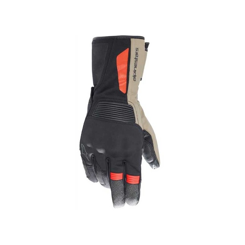 GUANTES ALPINESTARS DENALI AEROGEL DRYSTAR BLACK DARK KHAKI RED FLUO