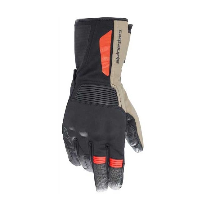 GUANTES ALPINESTARS DENALI AEROGEL DRYSTAR BLACK DARK KHAKI RED FLUO