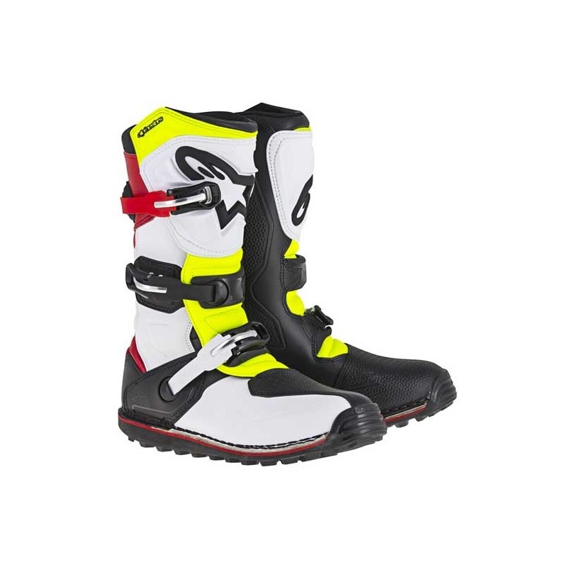 BOTAS ALPINESTARS TECH T WHITE RED YELLOW FLUO BLACK