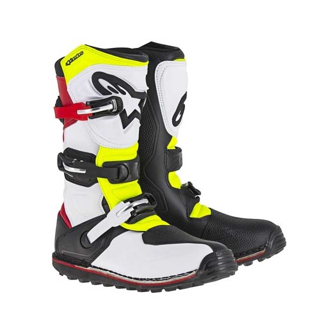 BOTAS ALPINESTARS TECH T WHITE RED YELLOW FLUO BLACK