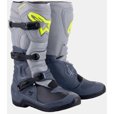 BOTAS ALPINESTARS TECH 3 DARK GRAY LIGHT GRAY BLACK