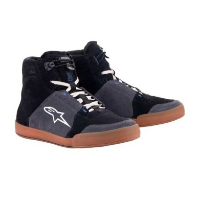 BOTAS ALPINESTARS CHROME BLACK ASPHALT GUM BLUE 