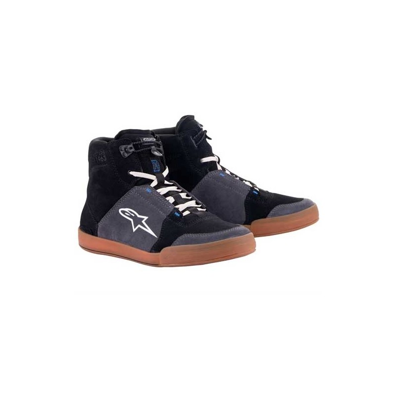 BOTAS ALPINESTARS CHROME BLACK ASPHALT GUM BLUE 