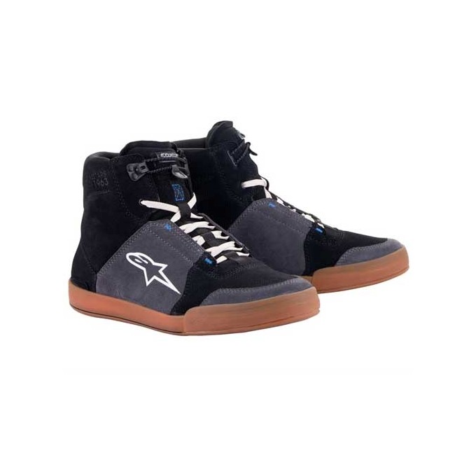 BOTAS ALPINESTARS CHROME BLACK ASPHALT GUM BLUE 