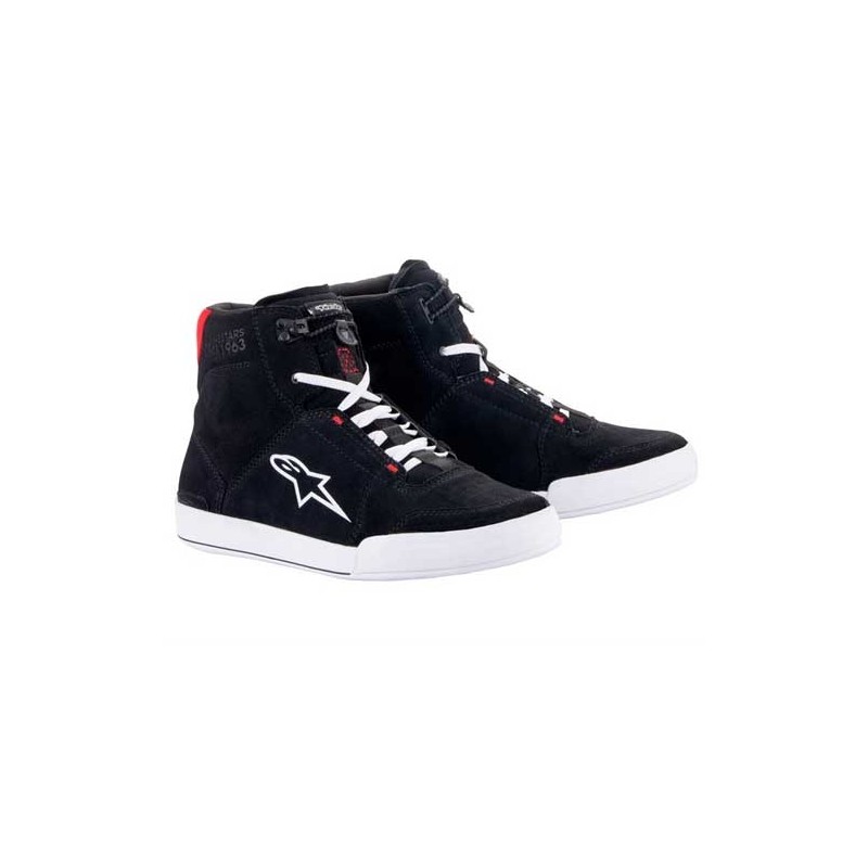BOTAS ALPINESTARS CHROME BLACK WHITE BRIGHT RED