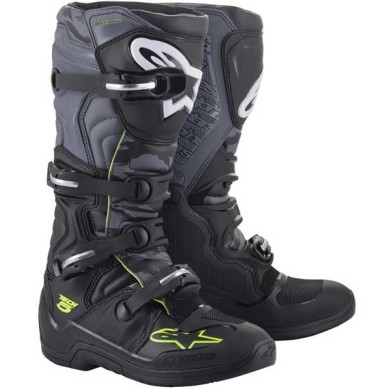 BOTAS ALPINESTARS TECH 5 NEGRO / GRIS / AMARILLO FLUOR