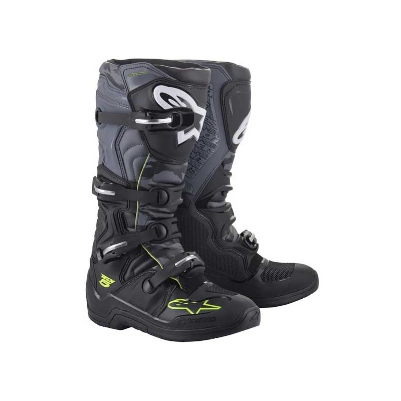 BOTAS ALPINESTARS TECH 5 NEGRO / GRIS / AMARILLO FLUOR