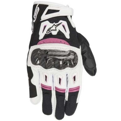 GUANTES ALPINESTARS STELLA SMX-2 AIR CARBON V2 NEGRO / BLANCO / FUCSIA	