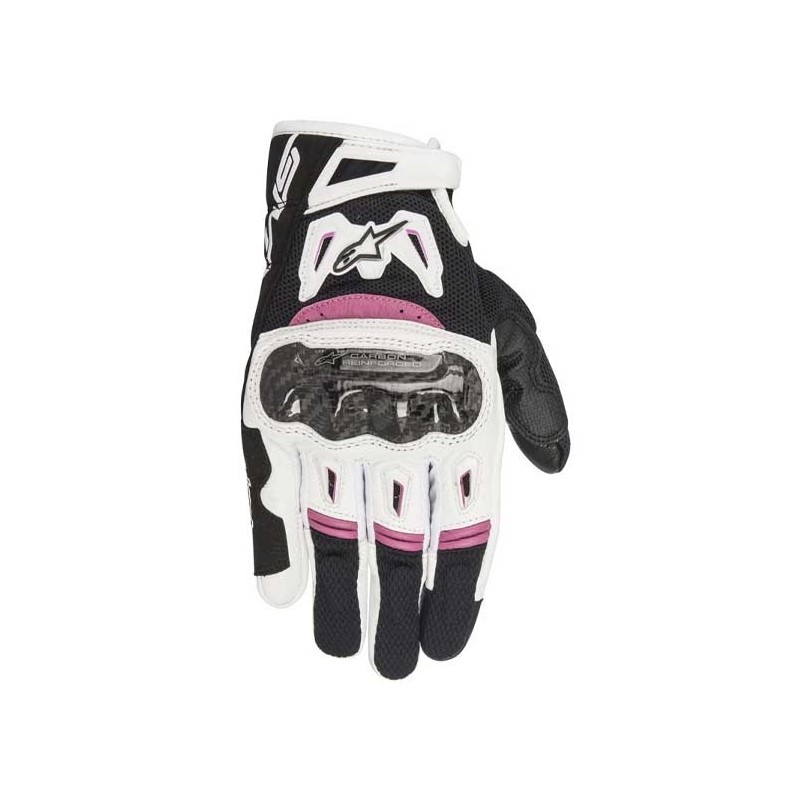 GUANTES ALPINESTARS STELLA SMX-2 AIR CARBON V2 NEGRO / BLANCO / FUCSIA	