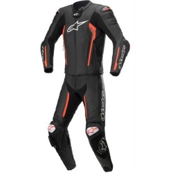 MONO DE PIEL 2 PIEZAS HOMBRE ALPINESTARS MISSILE V2 NEGRO / ROJO