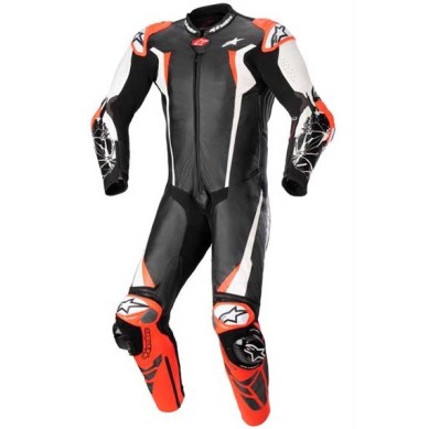 MONO DE PIEL 1 PIEZA HOMBRE ALPINESTARS RACING ABSOLUTE V2 NEGRO / BLANCO / ROJO