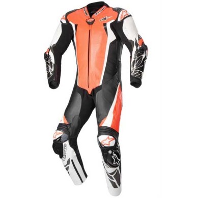 MONO DE PIEL 1 PIEZA HOMBRE ALPINESTARS RACING ABSOLUTE V2 ROJO FLUOR / BLANCO / NEGRO