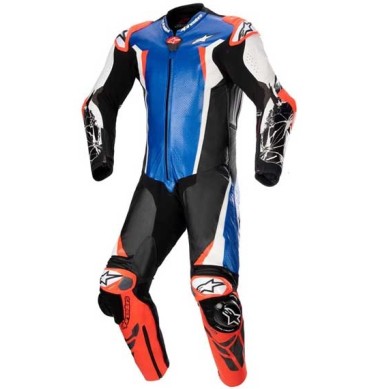MONO DE PIEL 1 PIEZA HOMBRE ALPINESTARS RACING ABSOLUTE V2 ROJO AZUL METÁLICO / NEGRO / BLANCO