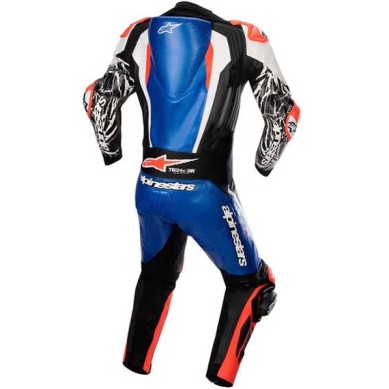 MONO DE PIEL 1 PIEZA HOMBRE ALPINESTARS RACING ABSOLUTE V2 ROJO AZUL METÁLICO / NEGRO / BLANCO
