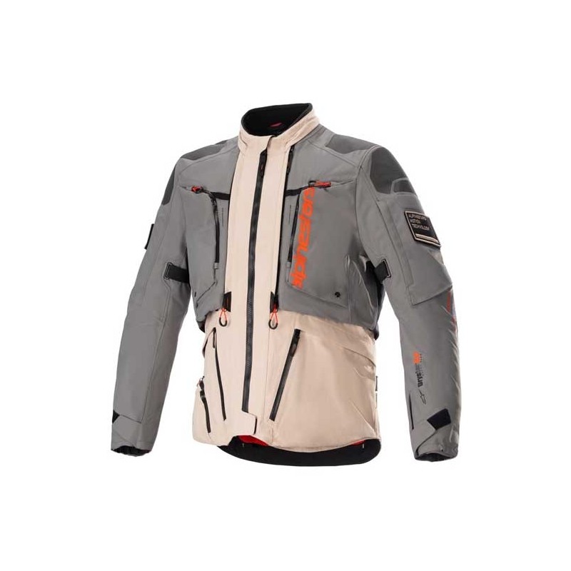 CHAQUETA ALPINESTARS AMT-10R DRYSTAR XF GRIS / MARRON / NARANJA