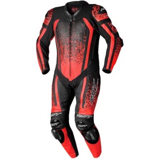 MONO DE PIEL 1 PIEZA HOMBRE RST PRO SERIES EVO AIRBAG ROJO FLÚOR / NEGRO