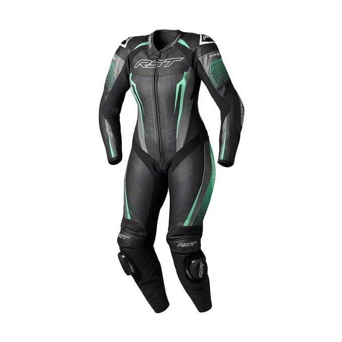 MONO DE PIEL 1 PIEZA MUJER RST TRACTECH EVO 5 CE NEGRO / AQUA / GRIS